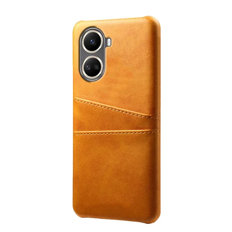 PU Leder Beschichtete Hard-pc-telefonabdeckung Für Huawei Nova 10 SE 4G, Dual-card-slots Anti-kratzer-telefonhülle - Orange
