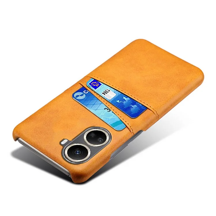 PU Leder Beschichtete Hard-pc-telefonabdeckung Für Huawei Nova 10 SE 4G, Dual-card-slots Anti-kratzer-telefonhülle - Orange