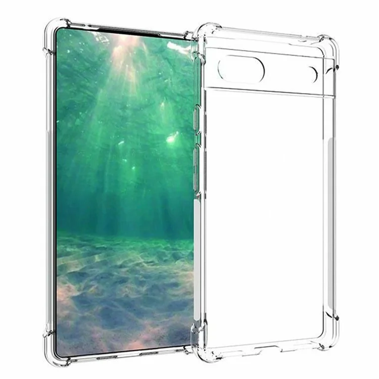 For Google Pixel 6a Anti-Scratch Ultra Clear Soft TPU Cell Phone Case Non-Slip Mobile Phone Back Cover