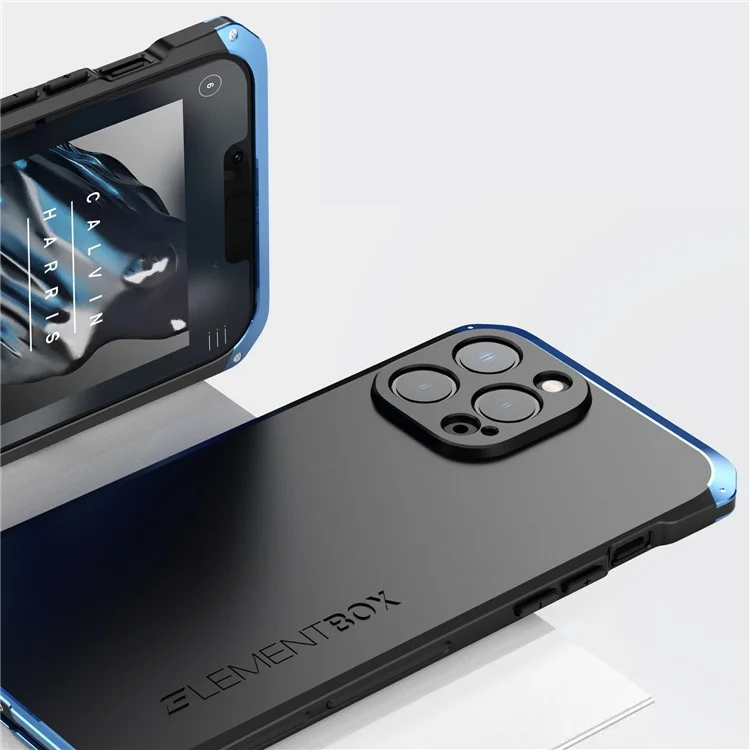 ELEMENT BOX For iPhone 13 Pro 6.1 inch 3-Piece Design Phone Case Hard PC + Metal Frame Drop-proof Protection Cover - Black  /  Red