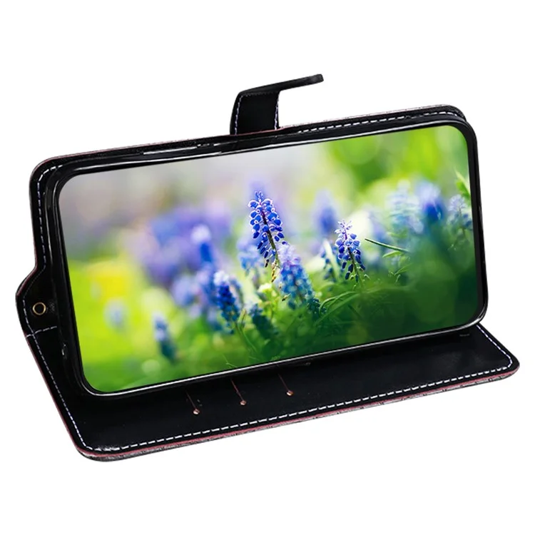 IDEWEI Pour TCL 40R 5G Texture de crocodile PU Leather Stand Anti-scratch Phone Flip Wallet Case Magnetic Clasp Phone Cover - Noir