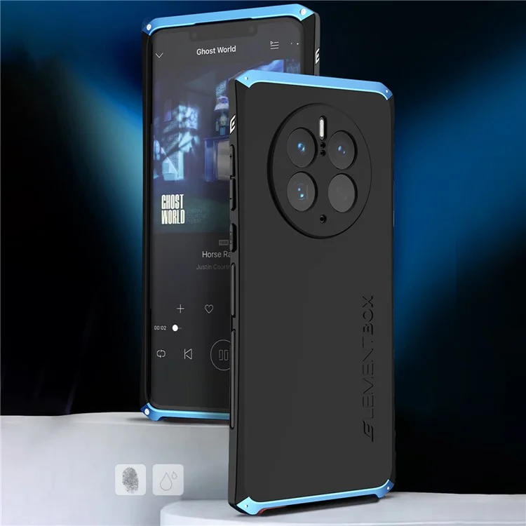 ELEMENT BOX Pour Huawei Mate 50 Pro 4G Conception en 3 pièces Coin renforcé Étui de protection pour téléphone Boîtier PC dur résistant aux chocs Cadre en métal Housse de protection - Noir / Or