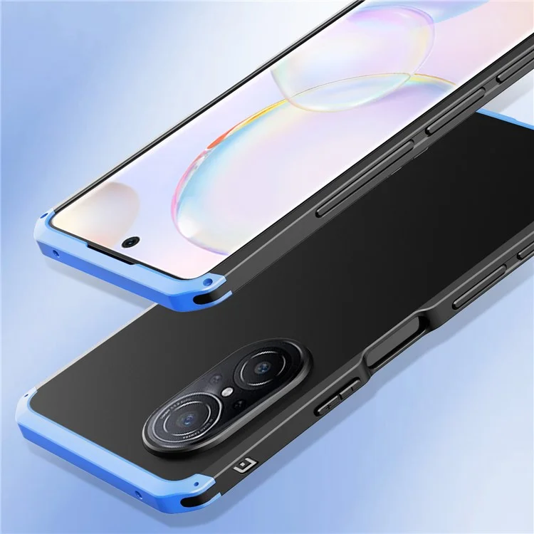 ELEMENT BOX Pour Huawei nova 9 SE Boîtier de protection en métal dur PC Armure Cadre Boîtier de téléphone 3 pièces Design résistant aux chocs Anti-rayures Couverture - Bleu / Bleu