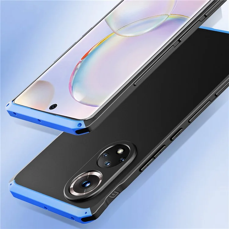 ELEMENT BOX для Huawei nova 9 3-кусочный дизайн жесткого поликарбонатного заднего корпуса с металлической рамкой, противоударный чехол для телефона - черный / черный