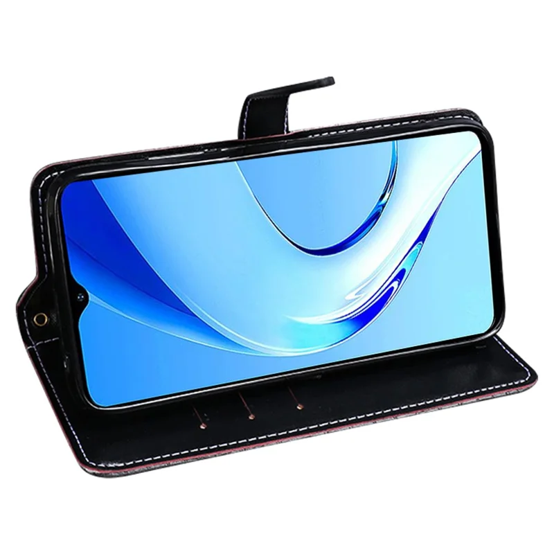 IDEWEI For Ulefone Note 14 Crocodile Texture PU Leather Wallet Case Magnetic Clasp Foldable Stand Cover - Black