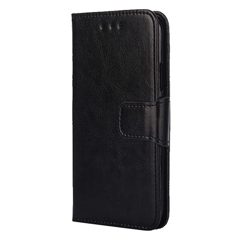 Für Realme 10 Pro+ 5G Strukturierte PU Leder-telefonabdeckung Anti-kratzer-ständer Brieftasche Folio Flip Case - Schwarz