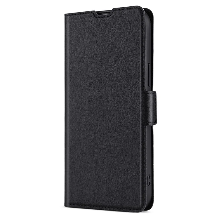 Для Realme 10 Pro+ 5G Shock-resean Case Case Case Кожаный Держатель Кожаной Карты - Черный