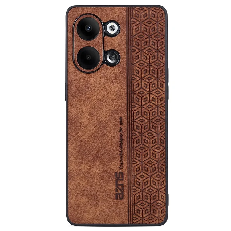 AZNS Per Oppo Reno9 5G Custodia per telefono con motivo stampato Anti-scivolo Resistente ai graffi Rivestimento in pelle PU TPU - Marrone