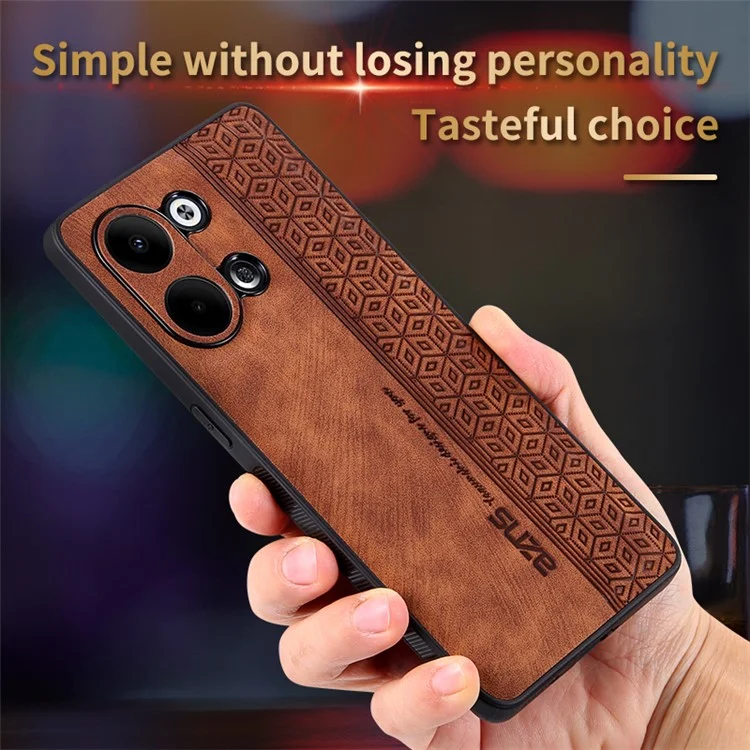 AZNS Per Oppo Reno9 5G Custodia per telefono con motivo stampato Anti-scivolo Resistente ai graffi Rivestimento in pelle PU TPU - Marrone