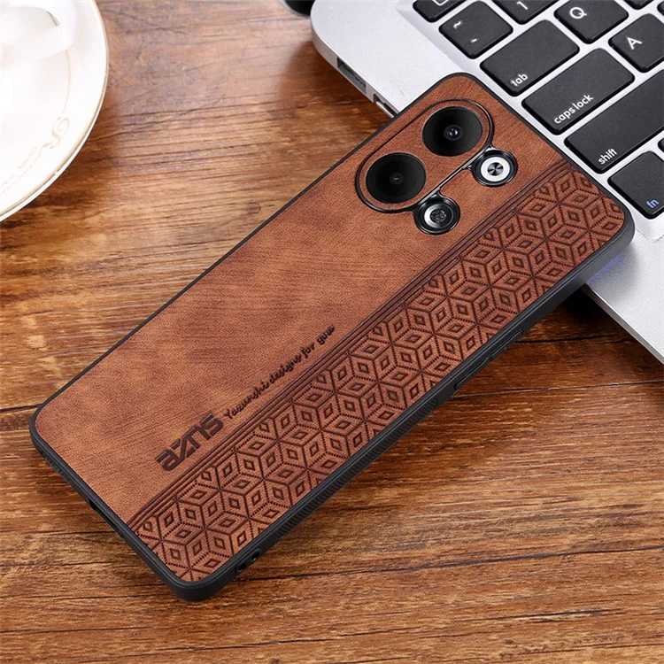 AZNS Per Oppo Reno9 5G Custodia per telefono con motivo stampato Anti-scivolo Resistente ai graffi Rivestimento in pelle PU TPU - Marrone