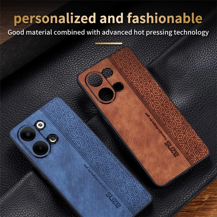 AZNS Per Oppo Reno9 5G Custodia per telefono con motivo stampato Anti-scivolo Resistente ai graffi Rivestimento in pelle PU TPU - Marrone