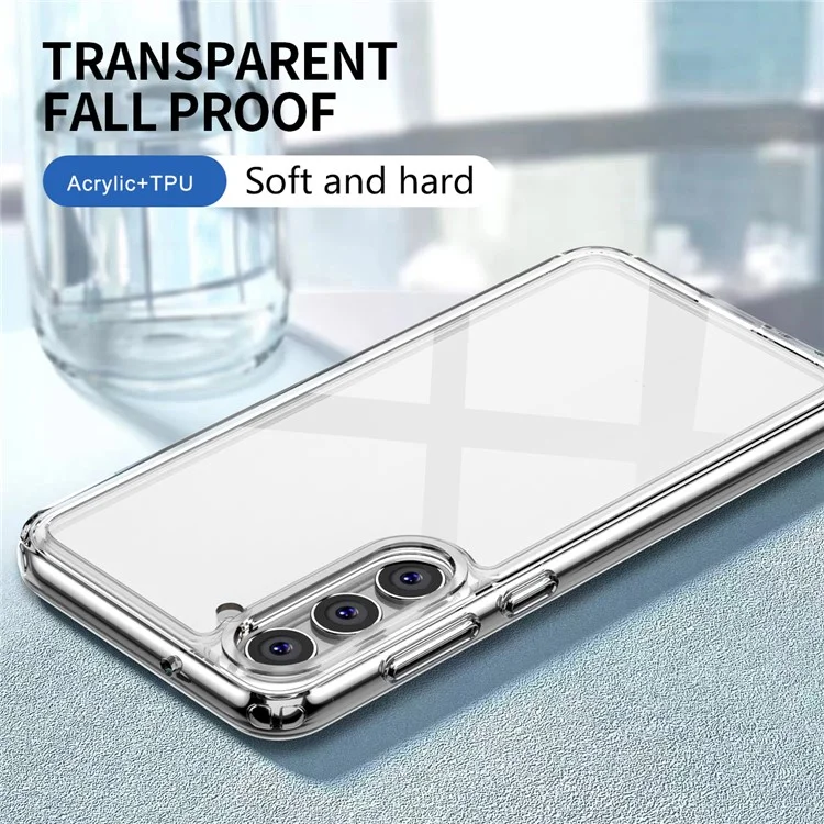 Diamond Series For Samsung Galaxy S23 TPU+Acrylic Phone Case Anti-scratch Clear Back Cover - Transparent