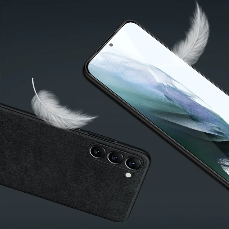 SULADA для Samsung Galaxy S23+ чехол для мобильного телефона из ПУ-кожи с покрытием TPU + PC, противоударный - черный
