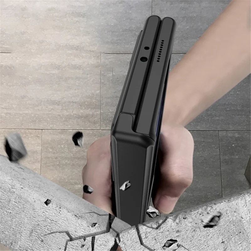 GKK Para Xiaomi Mix Fold 2 5G Anti-Drop Hard PC Capa de Proteção da Dobradiça Kickstand Capa Protetora Resistente a Choques com Película de Vidro Temperado - Verde Floresta