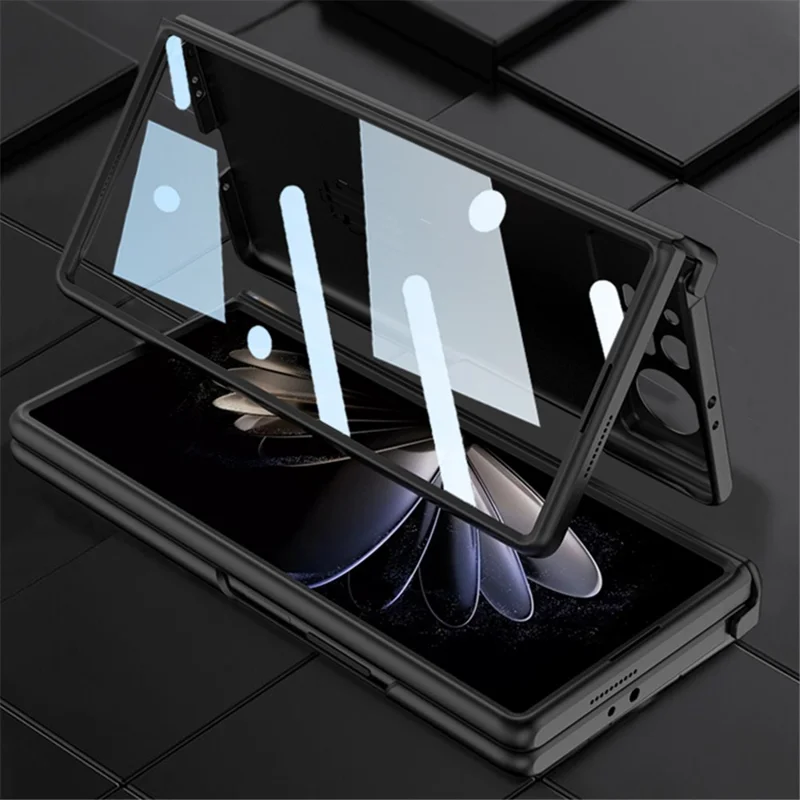 GKK Para Xiaomi Mix Fold 2 5G Anti-Drop Hard PC Capa de Proteção da Dobradiça Kickstand Capa Protetora Resistente a Choques com Película de Vidro Temperado - Verde Floresta
