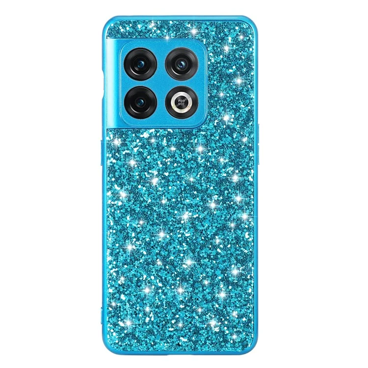 Pour OnePlus 10T 5G / Ace Pro 5G Sinin Glitter Sequins Téléphone Boîtier de Téléphone Électroplaçant le Couvercle Arrière de Protection PC Hard PC Hard - Bleu