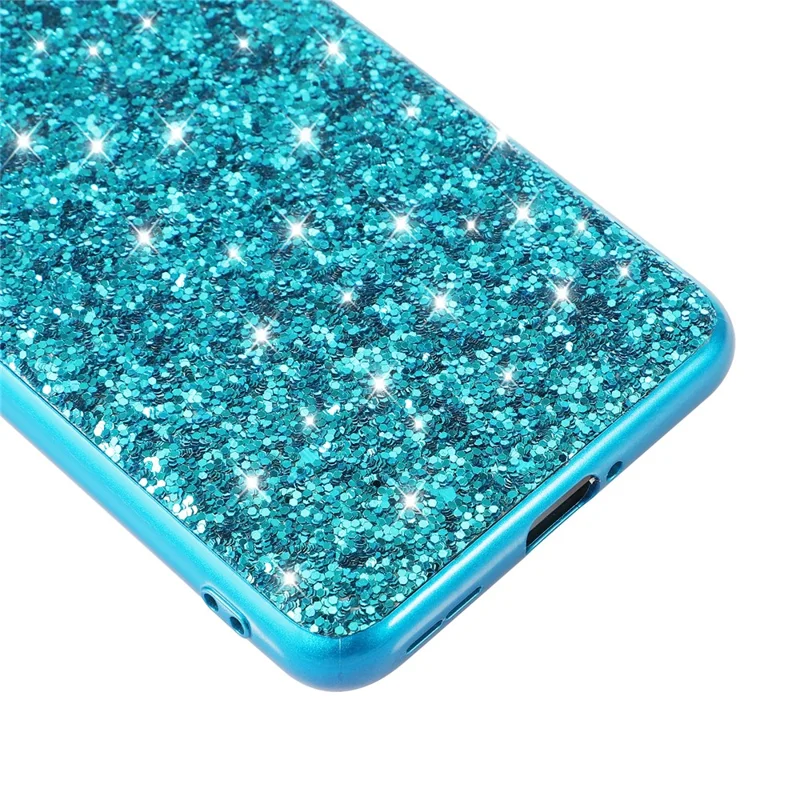 For OnePlus 10T 5G / Ace Pro 5G Shiny Glitter Sequins Phone Case Electroplating TPU Frame Hard PC Protective Back Cover - Red