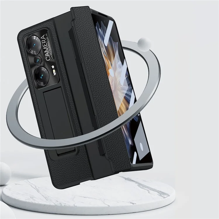 Stoßfeste Handyhülle für Honor Magic Vs Ultimate 5G / Magic Vs 5G, Scharnier-Schutz-PC-Rückabdeckung mit gehärtetem Glasbildschirmfilm - Blau