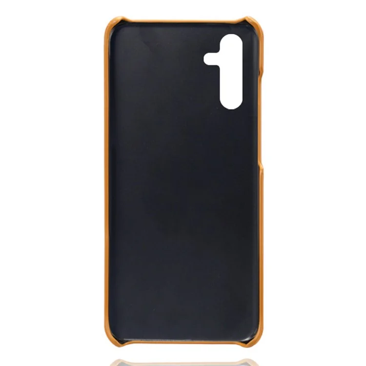 Für Samsung Galaxy A14 5G / A14 4G Handy Cover Kratzfeste Kalbsleder-Textur PU-Leder-beschichtete PC-Handyhülle - Orange
