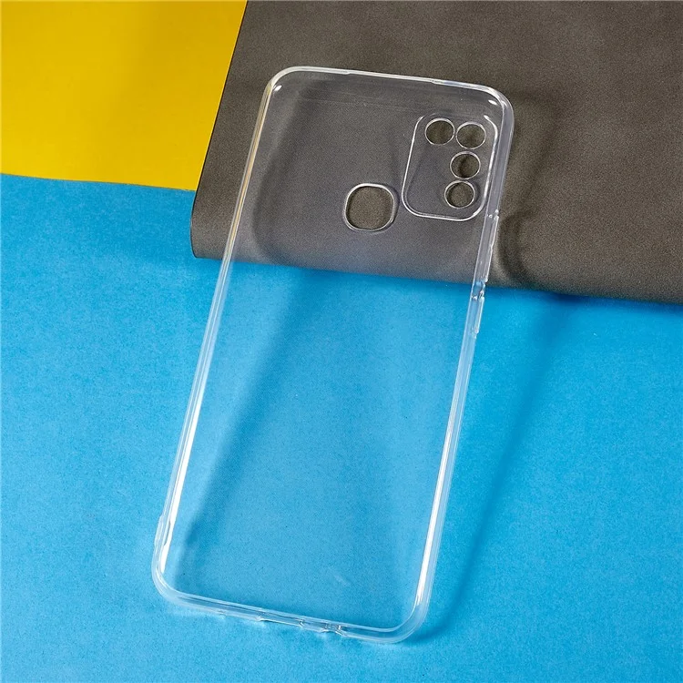 Für Infinix Hot 10 Play Ultra-Thin Soft TPU Handy-Rückseite Transparente Anti-Kratz-Schutzhülle