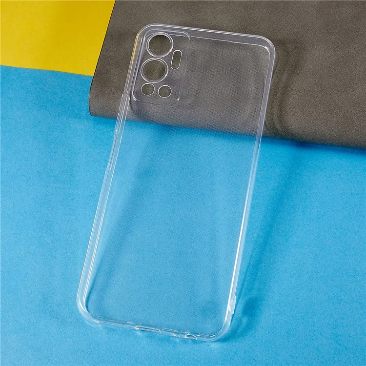 Para Infinix Hot 12 4G Ultra-Thin Flexible TPU Protective Back Cover Clear Drop-Proof Anti-Scratch Phone Case