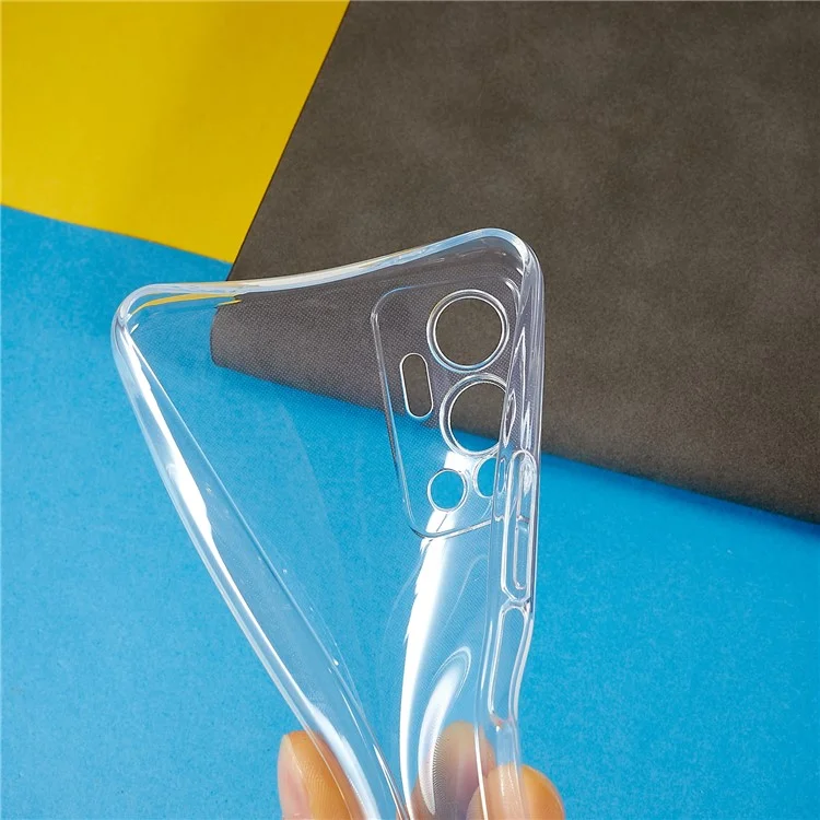Para Infinix Hot 12 4G Ultra-Thin Flexible TPU Protective Back Cover Clear Drop-Proof Anti-Scratch Phone Case