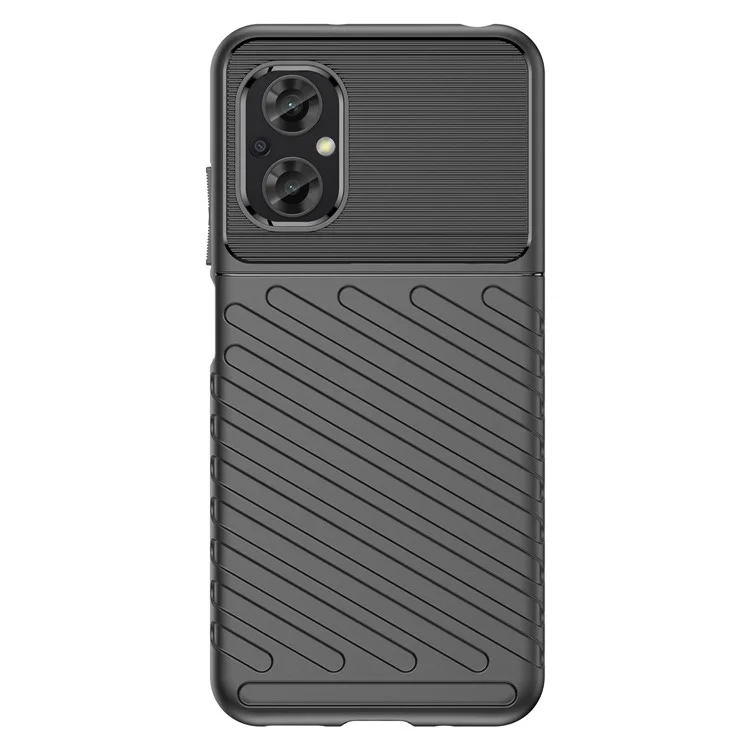Per Xiaomi Poco M5 4G Thunder Series Custodia protettiva per telefono in TPU rinforzato resistente agli urti - Tessitura a spina di pesce Antiscivolo Protezione - Nero