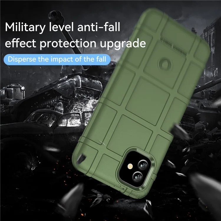 Чехол для Samsung Galaxy A04e 4G / F04 4G / M04 4G, противоударный, с квадратной сеткой, защитный, мягкий TPU - зеленый