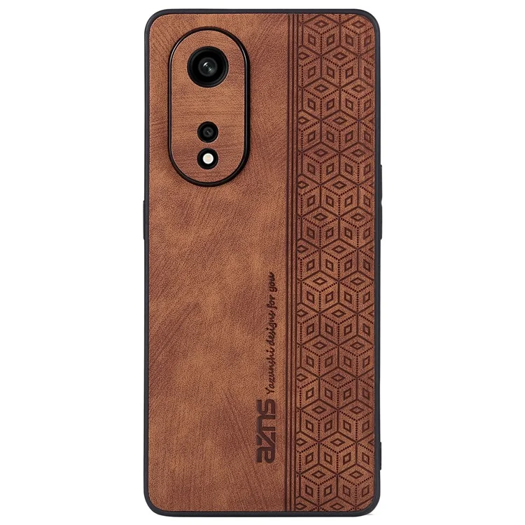 AZNS para Oppo A1 Pro 5G / Reno8 T 5G Capa de Telefone à Prova de Choques com Padrão Impresso - Marrom
