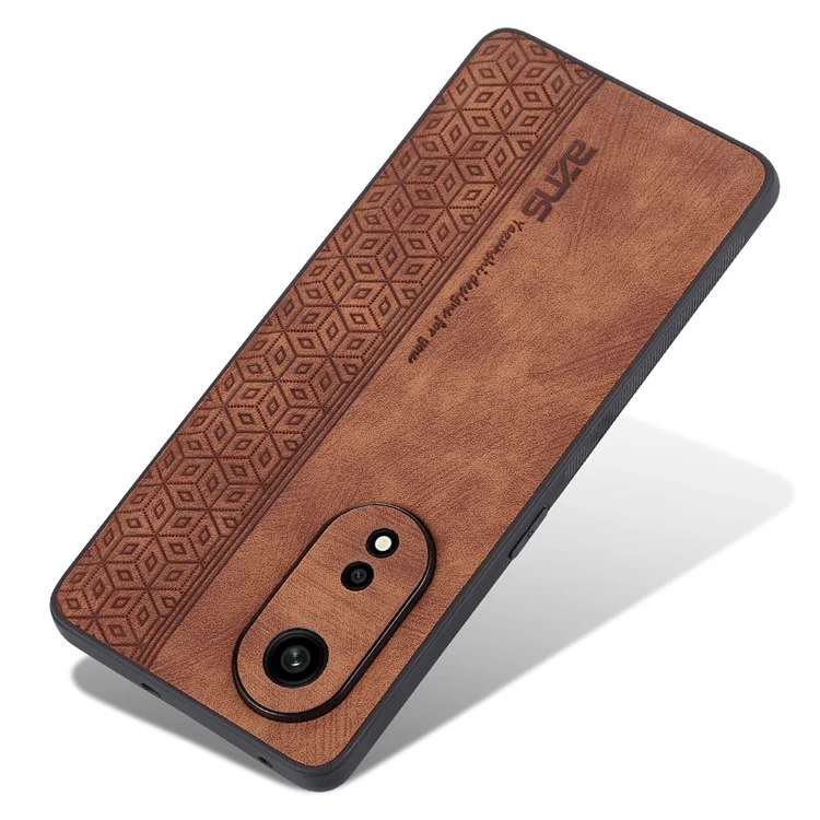 AZNS para Oppo A1 Pro 5G / Reno8 T 5G Capa de Telefone à Prova de Choques com Padrão Impresso - Marrom