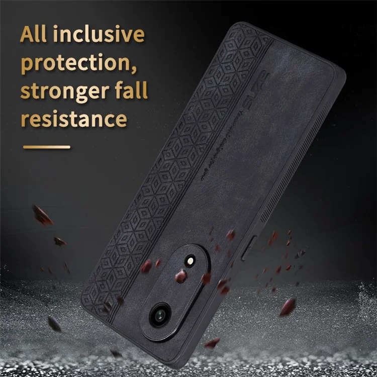 AZNS para Oppo A1 Pro 5G / Reno8 T 5G Capa de Telefone à Prova de Choques com Padrão Impresso - Marrom