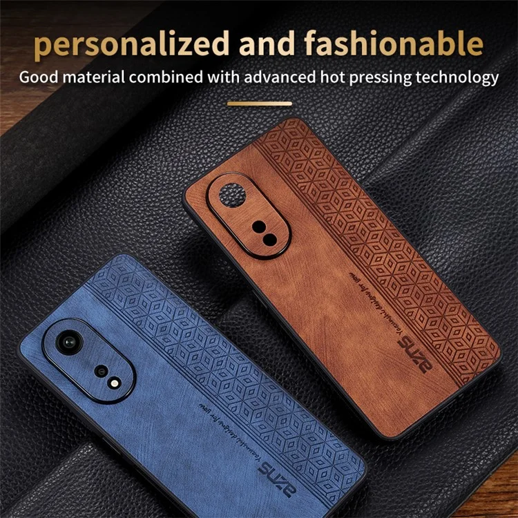 AZNS para Oppo A1 Pro 5G / Reno8 T 5G Capa de Telefone à Prova de Choques com Padrão Impresso - Marrom