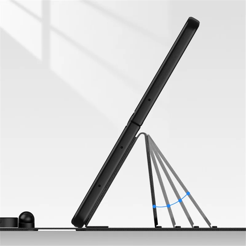 GKK For Folding Phone PU Leather Stand Protective Case Detachable Wireless Bluetooth-compatible Keyboard with Stylus Pen and Mouse - Green