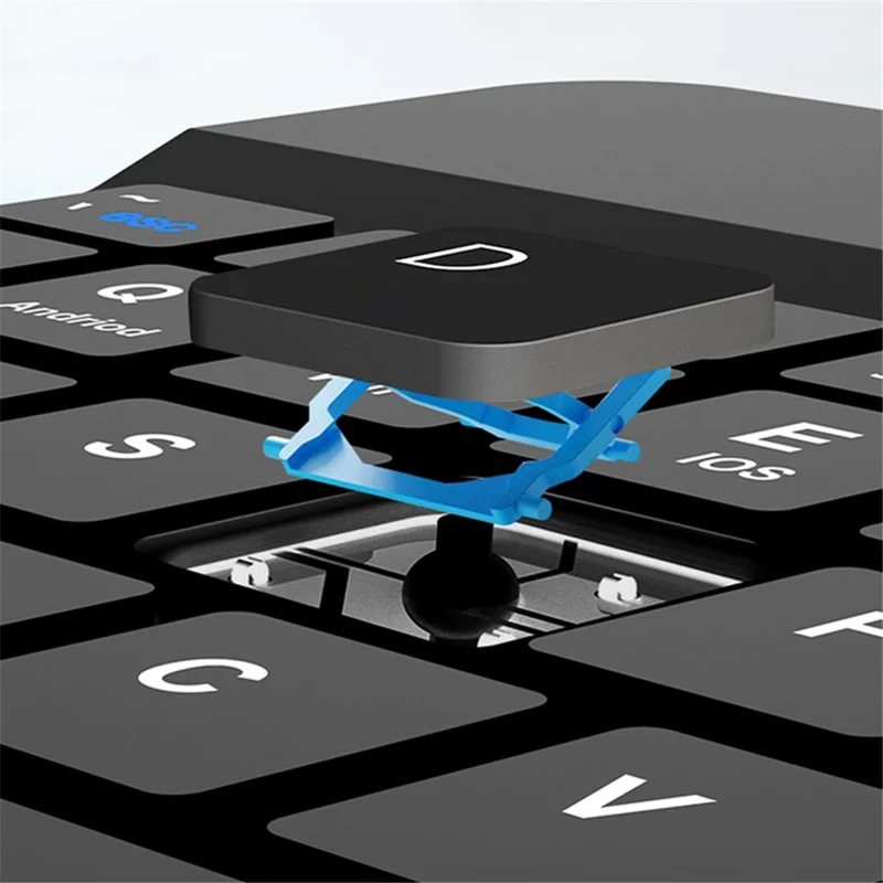 GKK For Folding Phone PU Leather Stand Protective Case Detachable Wireless Bluetooth-compatible Keyboard with Stylus Pen and Mouse - Brown