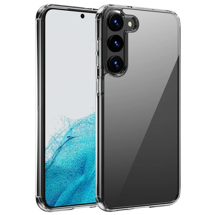 For Samsung Galaxy S23+ High Transparency Phone Case Hard Acrylic Back TPU Frame Protective Cover