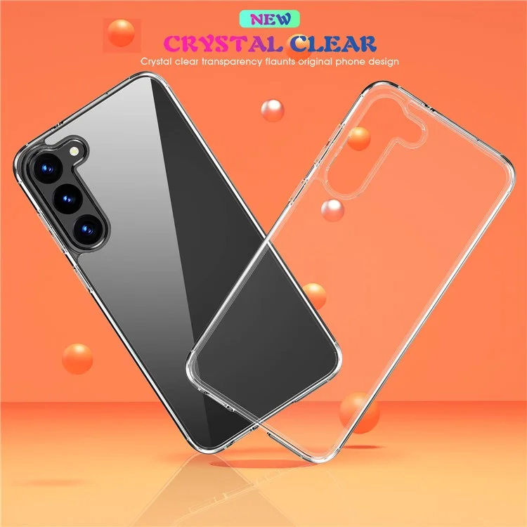 For Samsung Galaxy S23+ High Transparency Phone Case Hard Acrylic Back TPU Frame Protective Cover
