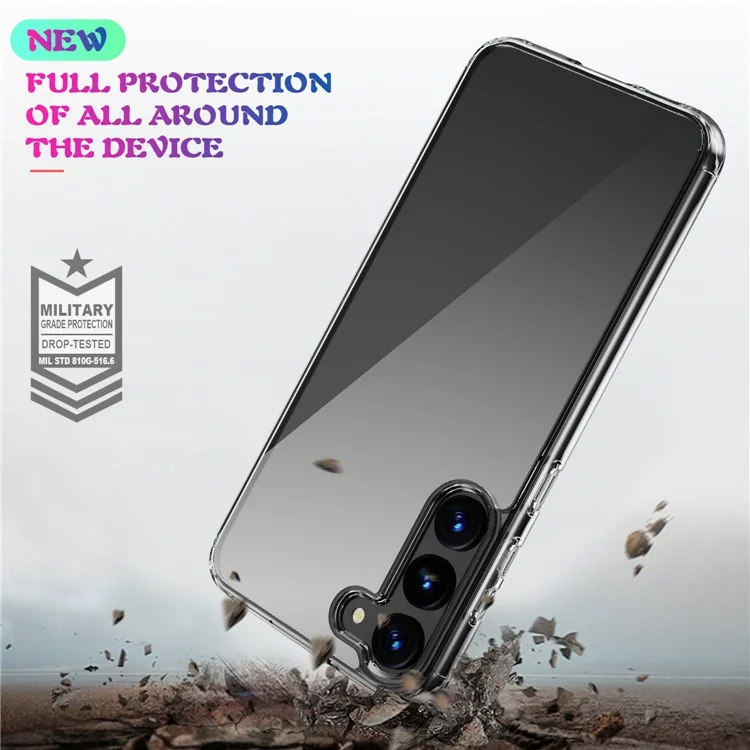 For Samsung Galaxy S23+ High Transparency Phone Case Hard Acrylic Back TPU Frame Protective Cover