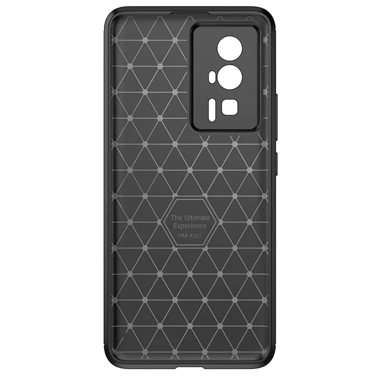 Pour Xiaomi Poco F5 Pro 5G / Redmi K60 Pro 5G / K60 5G Housse de téléphone avec texture fibre de carbone Anti-rayures Flexible TPU Housse de protection