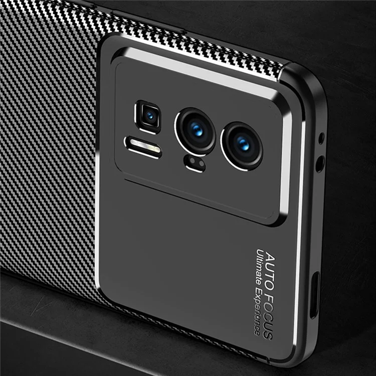 Pour Xiaomi Poco F5 Pro 5G / Redmi K60 Pro 5G / K60 5G Housse de téléphone avec texture fibre de carbone Anti-rayures Flexible TPU Housse de protection