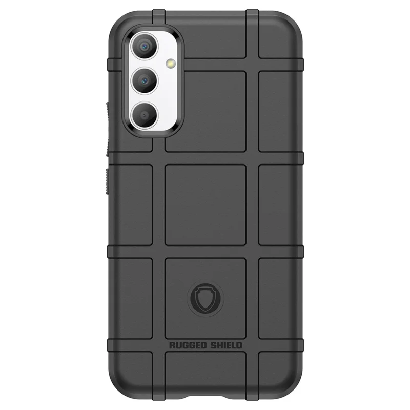 Capa de Telefone para Samsung Galaxy A34 5G, Textura Quadriculada Rústica à Prova de Choques Capa Traseira Macia de TPU - Preta