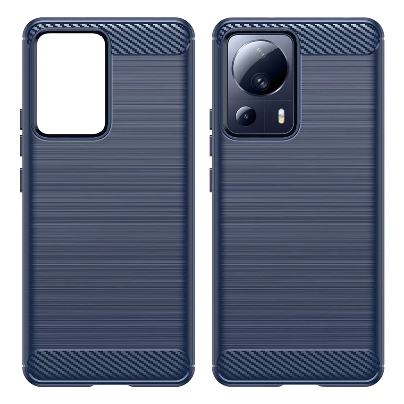 Für Xiaomi 13 Lite / Civi 2 5G Kohlefaser-Textur TPU-Schutzabdeckung Stoßfest gebürstet Handyhülle - Blau