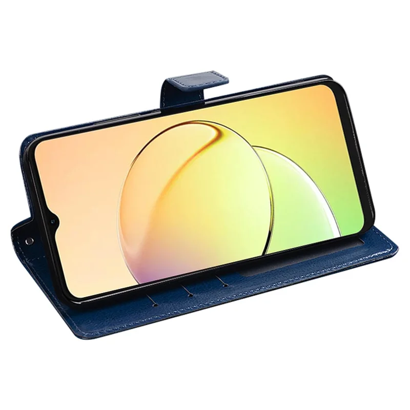 IDEWEI For Realme 10s 5G Crazy Horse Texture Full Coverage PU Leather Phone Case Folio Flip Stand Wallet Cover - Red