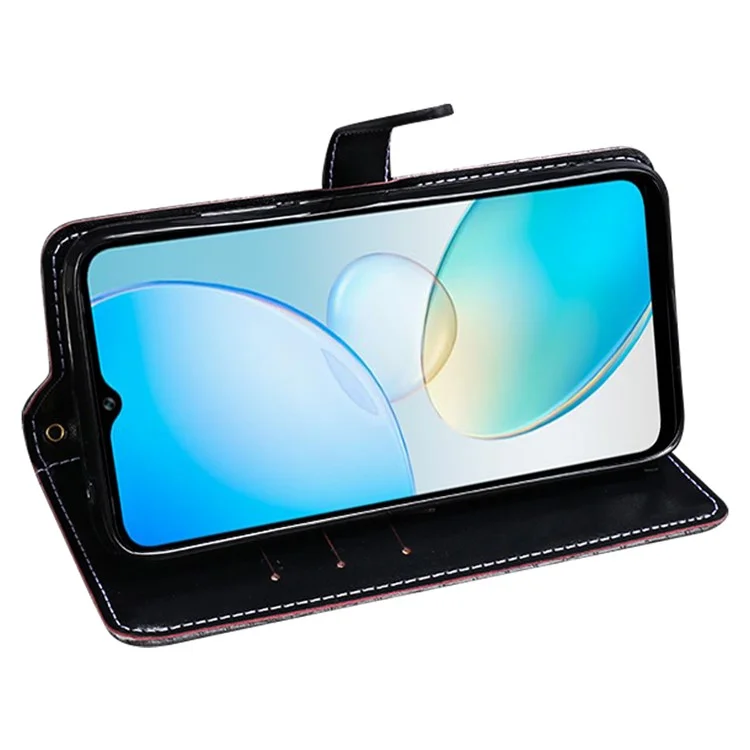 IDEWEI Pour Infinix Hot 12 Pro 4G Crocodile Texture PU Leather Viewing Stand Phone Flip Wallet Case Magnetic Clasp Phone Cover - Noir