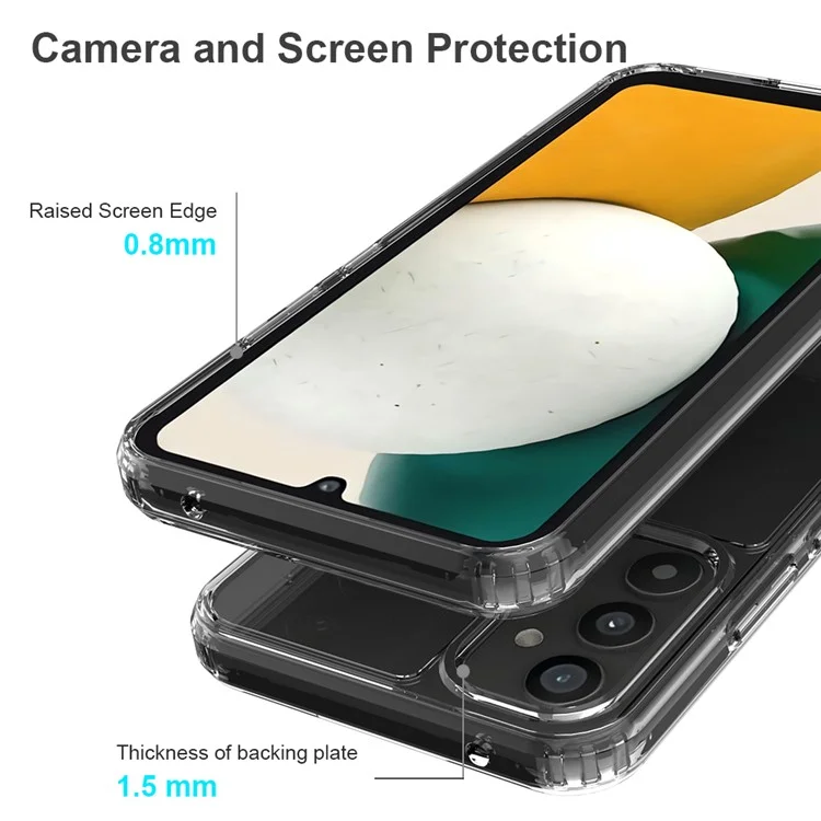 Pour Samsung Galaxy A34 5G Anti-Jaunissement Acrylique TPU Clear Back Cover Anti-Rayures Coque de Téléphone Légère