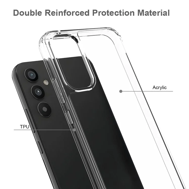 Pour Samsung Galaxy A34 5G Anti-Jaunissement Acrylique TPU Clear Back Cover Anti-Rayures Coque de Téléphone Légère