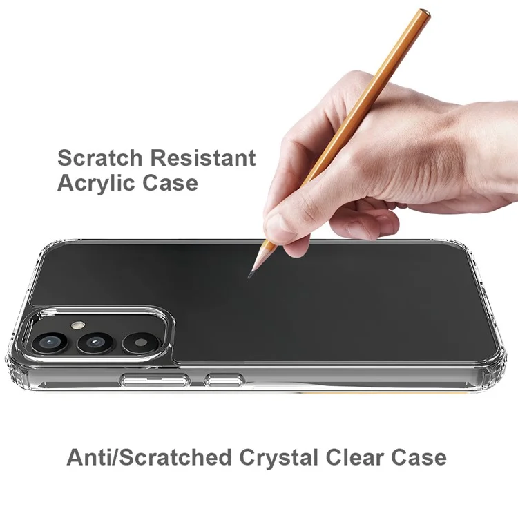 Pour Samsung Galaxy A34 5G Anti-Jaunissement Acrylique TPU Clear Back Cover Anti-Rayures Coque de Téléphone Légère