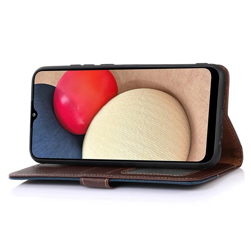 KHAZNEH etui na telefon komórkowy Xiaomi 13 Pro 5G z fakturą litchi, skóra PU+TPU, ochrona przed skanowaniem RFID, odporne na zarysowania, etui z funkcją otwierania, uchwytem i portfelem - brązowe