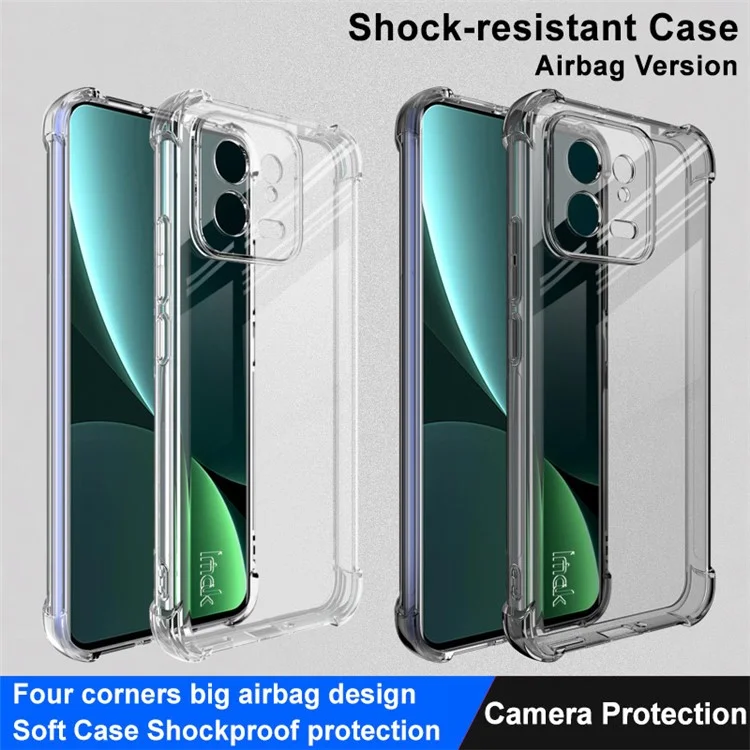 IMAK Para Xiaomi 13 5G Fundir Airbag Airbag a Prueba de Choque Case de Protección de TPU Suave - Transparente