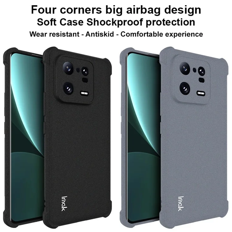 IMAK für Xiaomi 13 Pro 5G Vierblasen-Fallschutz-Hülle, mattefarbenes, weiches TPU-Telefonrückcover - Grau