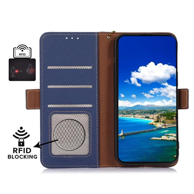 Für Xiaomi 13 Pro 5G Stoßfestes Echtleder-Handyhülle Seitlicher Magnetverschluss Handyhülle RFID-blockierende Brieftasche Handyhalterung - Safir